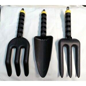 Paragon Plastics 3Pc Garden Hand Tool Set Trowel Rake Cultivator